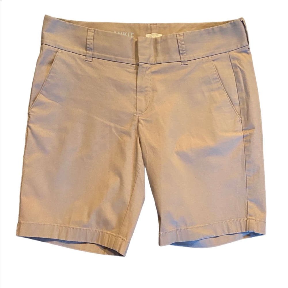 J.Crew tan Frankie stretch shorts size 6
